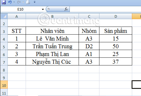 hàm Dmax trong Excel