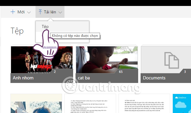 Tải file Excel lên Excel Online