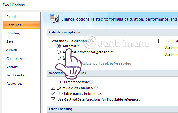Lỗi tính tổng SUM Excel 