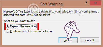 Chèn dòng xen kẽ trong excel