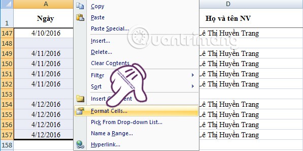 sửa lỗi ngày tháng đảo ngược trong Excel