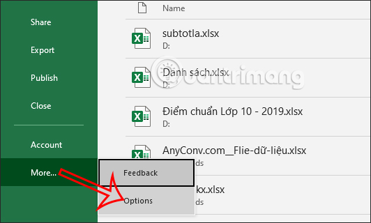 Excel Options