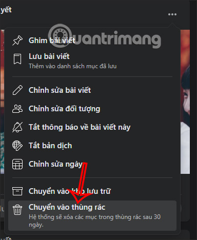 Xóa ảnh trên Facebook PC