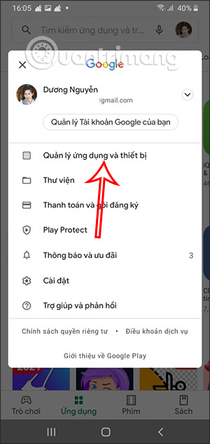 Quản lý ứng dụng