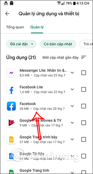 Chọn Facebook