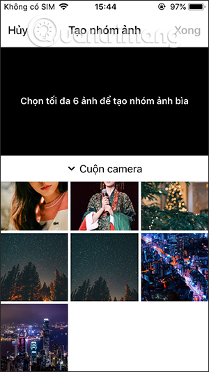 Chọn nhóm ảnh cover
