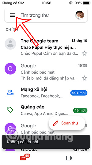 Tùy chọn ứng dụng Gmail
