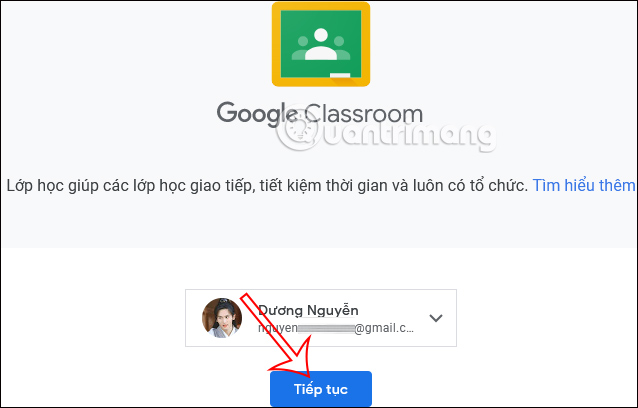 Sử dụng tài khoản Google