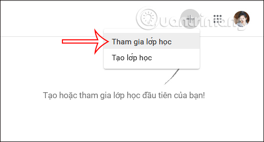Tham gia lớp học Google Classroom