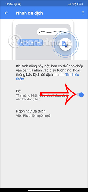 Bật nhấn để dịch