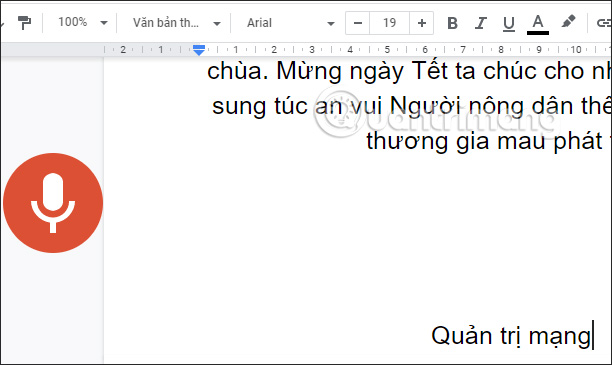 Nhập nội dung bằng giọng nói