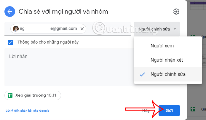 Nhập tài khoản Google Drive chia sẻ