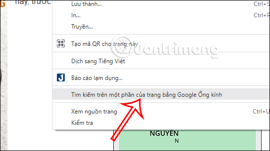 Dùng Google Lens trên Chrome