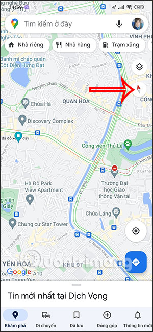 Mũi tên la bàn chỉ hướng