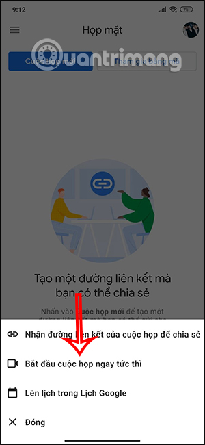 Bắt đầu cuộc họp