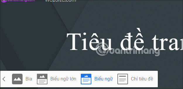 Tiêu đề web trong Google Sites