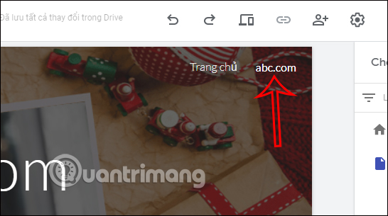 Hiện trang mới trong Google Sites