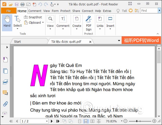 Mở file PDF