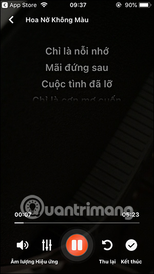 Giao diện hát