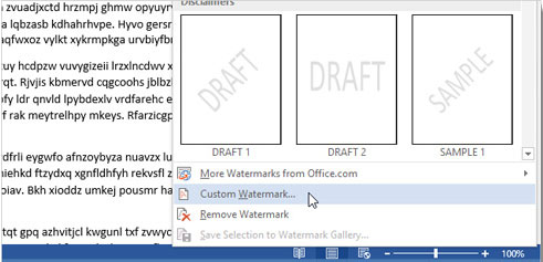 Cách chèn chữ, logo chìm vào Microsoft Word 2013