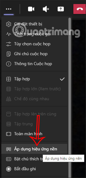 Áp dụng hiệu ứng nền