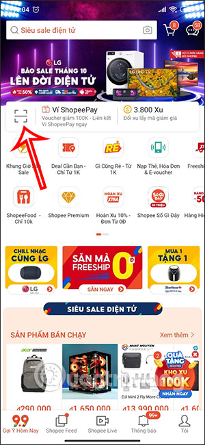 Tùy chọn quét mã QR