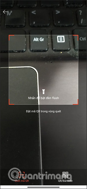 Màn hình quét mã QR Shopee