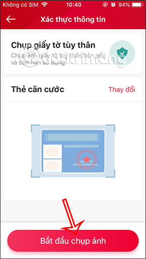 Chụp ảnh CCCD