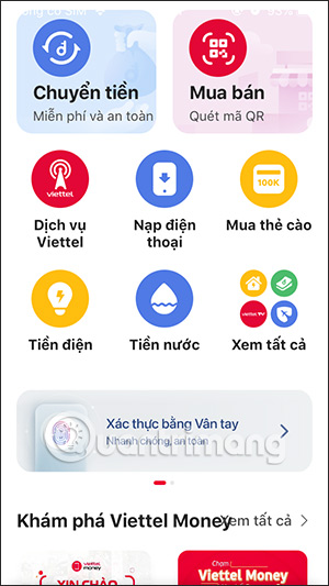 Các dịch vụ Viettel Money