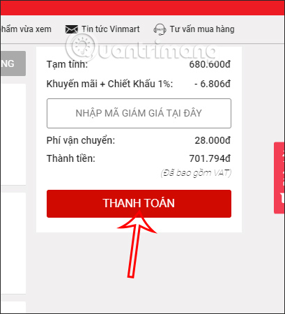Thanh toán tiền hàng