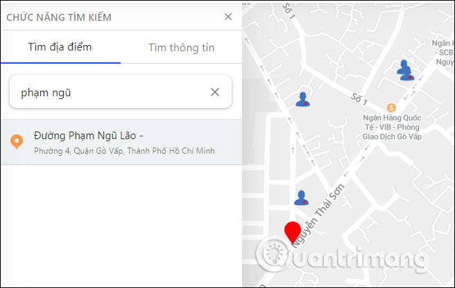 Tra cứu tại khu vực cụ thể
