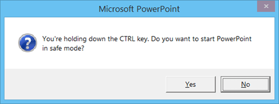 nhấn và giữ phím Ctrl sau đó click chuột vào ứng dụng Word 2010/2013 