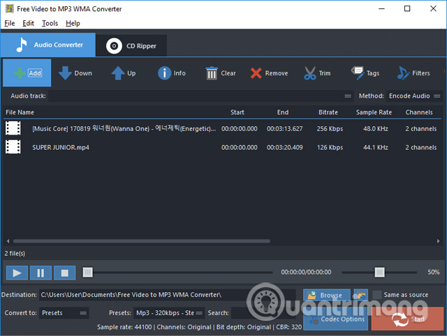 Chọn nhiều file video 