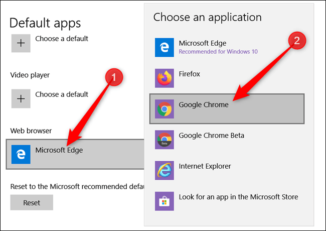 Chọn “Google Chrome”