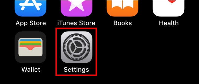 Truy cập ứng dụng Settings