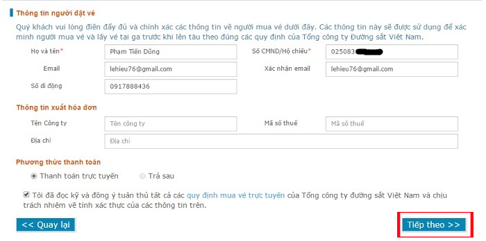 Đặt mua vé tàu Tết qua mạng