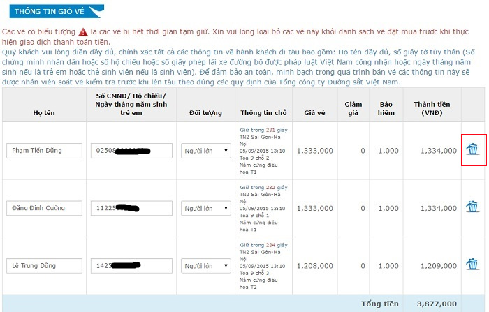 Đặt mua vé tàu Tết qua mạng