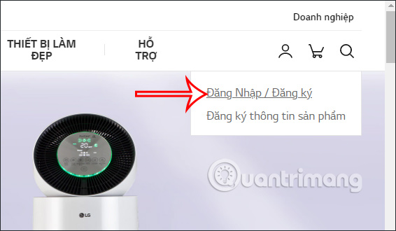 Đăng ký tài khoản LG