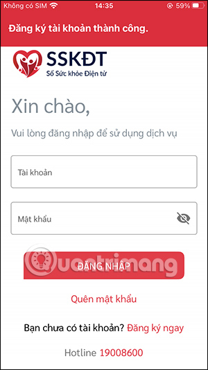 Đăng nhập tài khoản