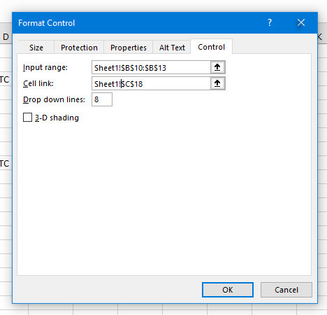 Chọn mục Control trong Format Control