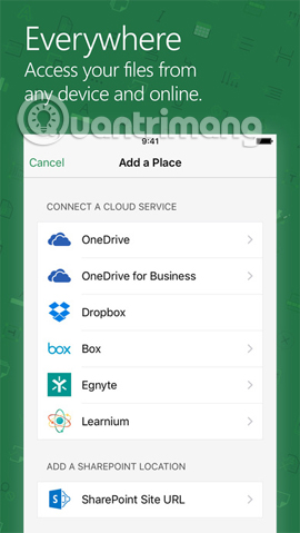 Ứng dụng đọc file Excel trên iPhone/iPad