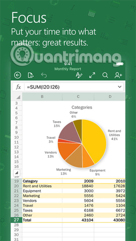 Ứng dụng đọc file Excel trên iPhone/iPad