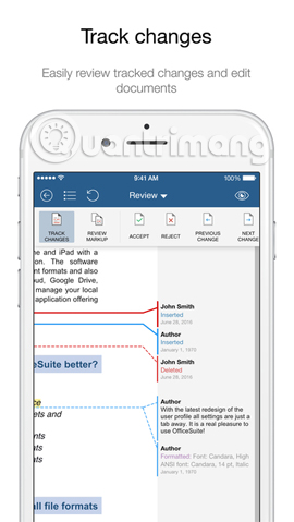 OfficeSuite Free cho iOS