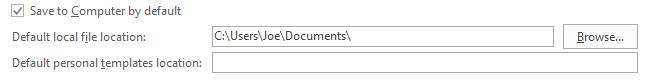 Thay đổi thư mục lưu file Office mặc định