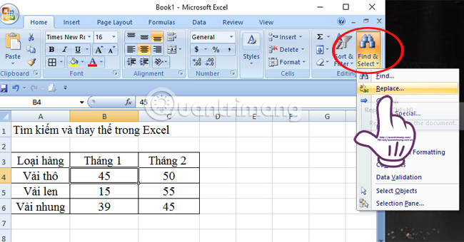 Thay thế Excel 