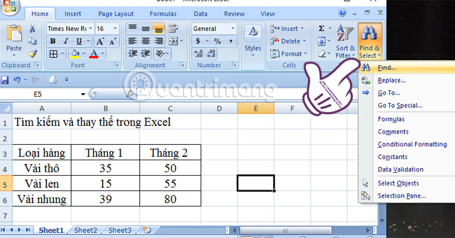 Tìm kiếm Excel