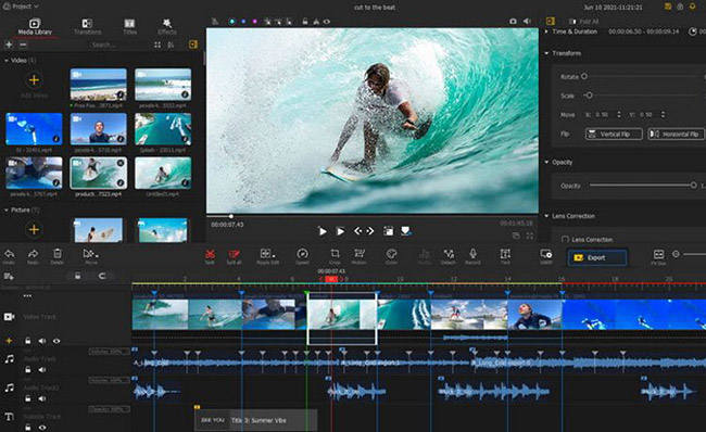 Timeline trong VideoProc Vlogger