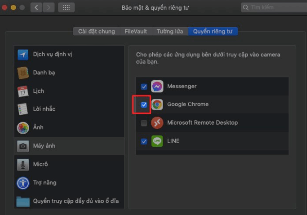 Cho phép sử dụng camera khi máy tính sử dụng MacOS Mojave Cho phép sử dụng camera khi máy tính sử dụng MacOS Mojave