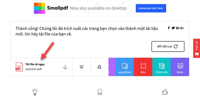 Cách cắt, tách file PDF thành file nhỏ trực tuyến bằng SmallPDF