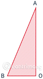 Tam giác vuông ABO sử dụng để tạo hình nón